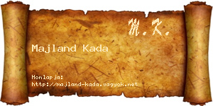 Majland Kada névjegykártya